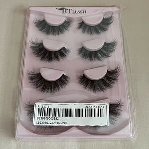👍 Free with purchase or 2/$15 BT LLSSH Thick Black Lashes, Black Band Set of 8